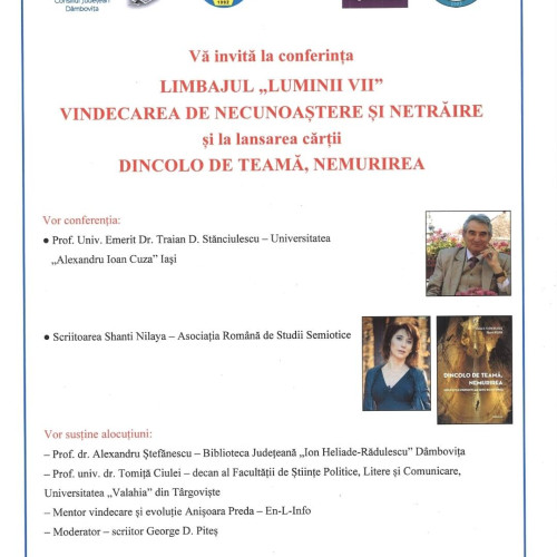 Conferință și lansare de carte la Biblioteca Județeană Dâmbovița