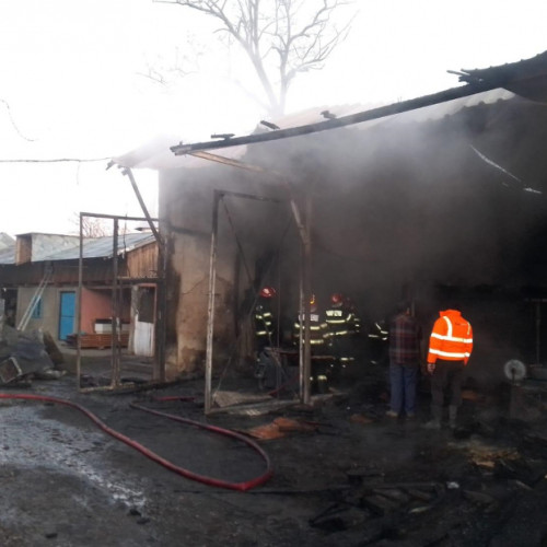 Incendiu devastator în comuna Cudalbi, județul Galați