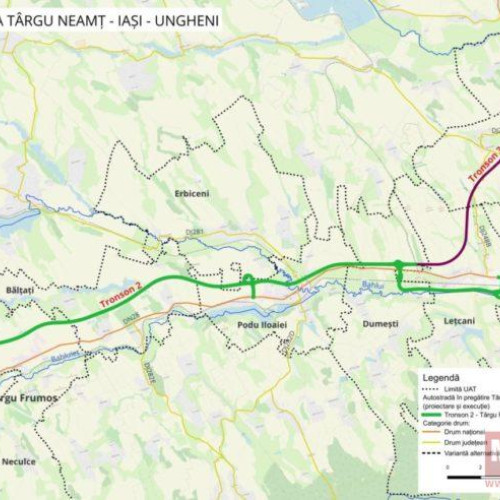 Licitație pentru tronsonul 2 al Autostrăzii "Unirii" Târgu Neamț-Iași-Ungheni