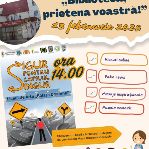 Biblioteca Județeană Dâmbovița organizează o activitate educațională pentru elevii de clasa a IX-a