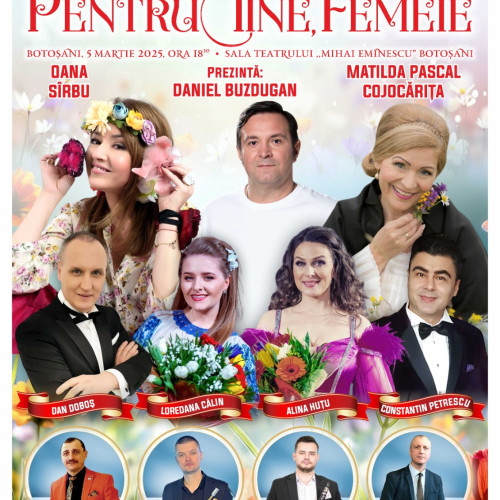 Orchestra Populară "Rapsozii Botoșanilor Ioan Cobala" organizează un spectacol dedicat femeilor