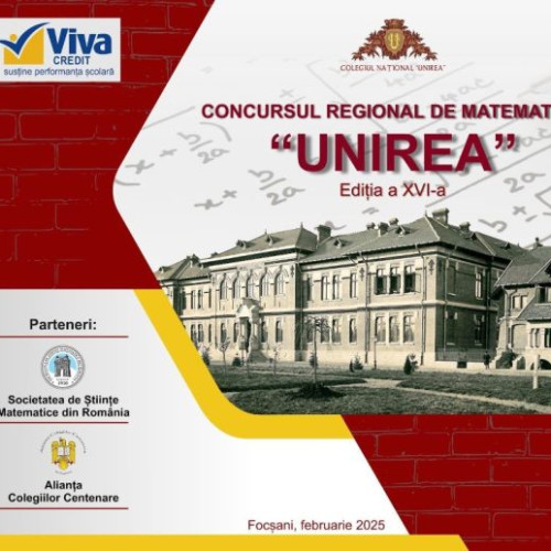 Concursul Interjudetean de Matematica "UNIREA" va avea loc la Focsani