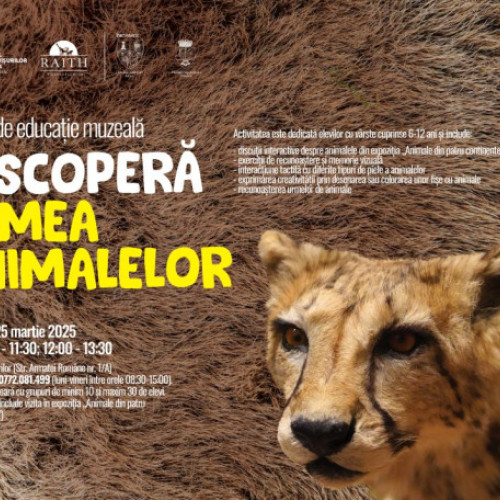 Atelier educațional "Descoperă lumea animalelor" la Muzeul Țării Crisurilor din Oradea