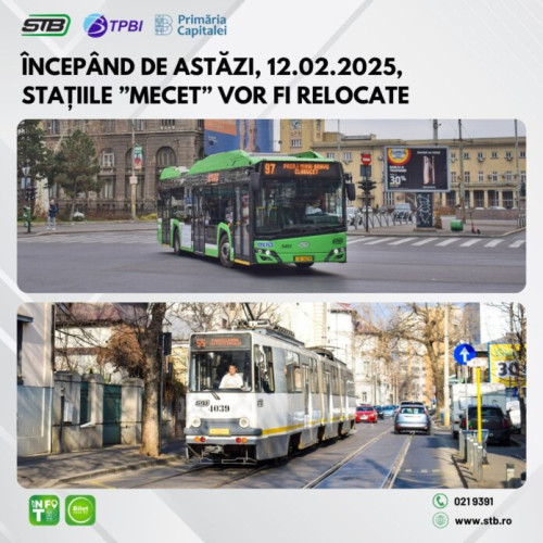 Statiile de tramvai "Mecet" de pe strada Traian vor fi relocate