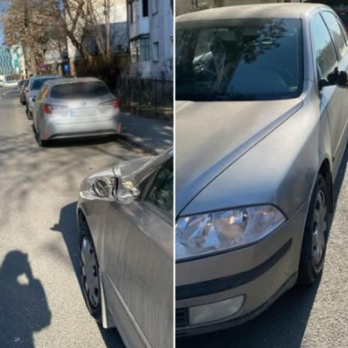 Un șofer din Cluj a găsit mașina avariată pe strada Iazului