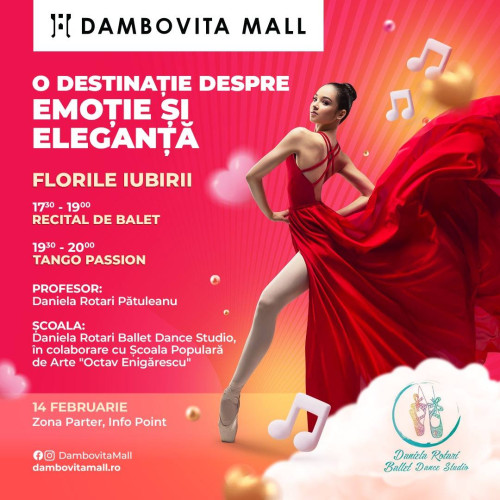 Dâmbovița Mall sărbătorește iubirea cu un spectacol de balet și tango