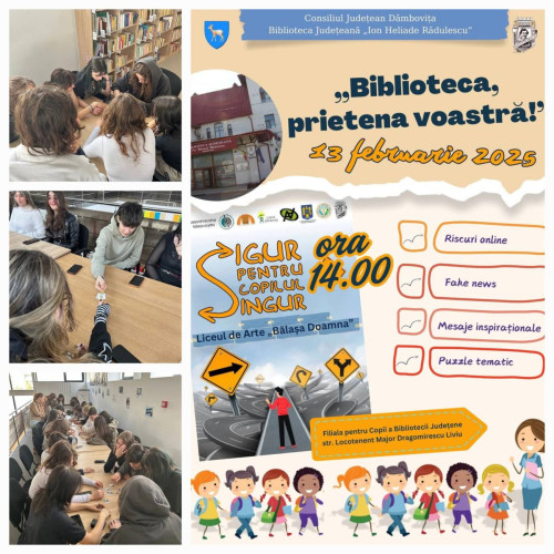 Evenimentul "Biblioteca, prietena mea" organizat de Liceul de Arte "Balasa Doamna"