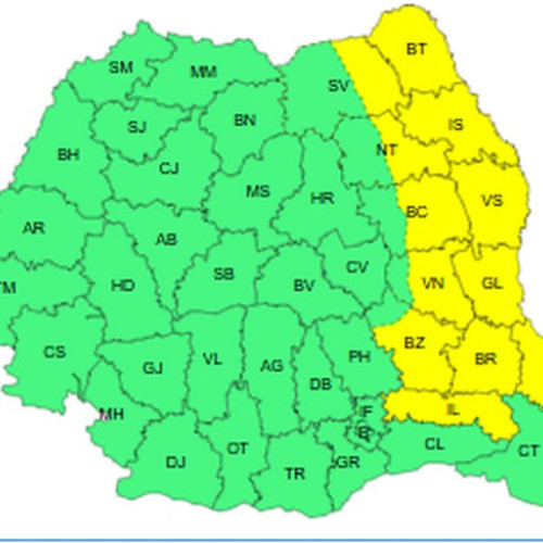 Avertizare Cod galben de ninsoare pentru județul Botoșani