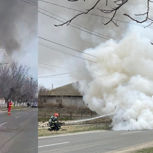 Incendiu la o ambulanță, fără victime