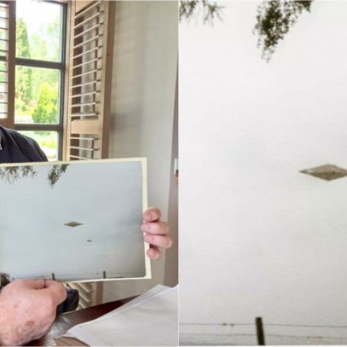Un incident misterios în Calvine: Fotografii cu un obiect zburător în formă de diamant