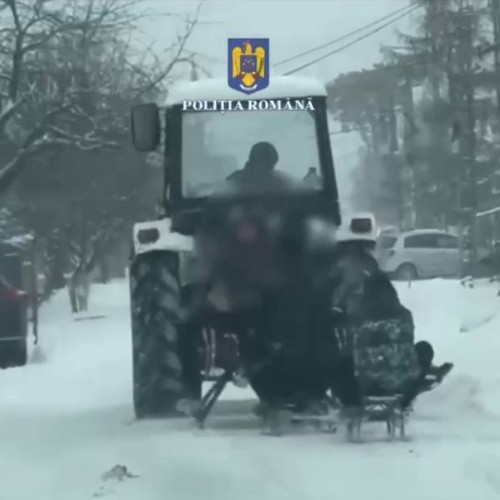 Incident rutier în Dâmbovița: bărbat prins conducând un tractor neînmatriculat