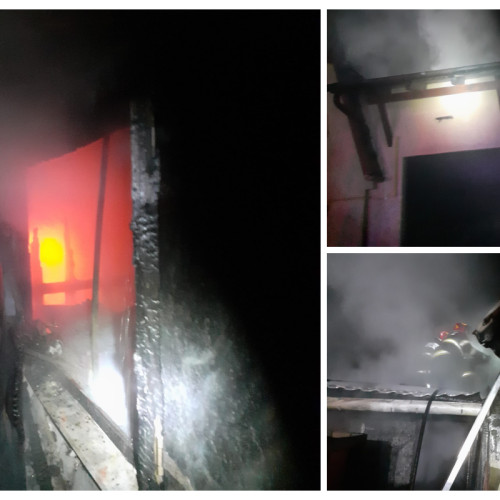 Incendiu de mari proporții în Huedin