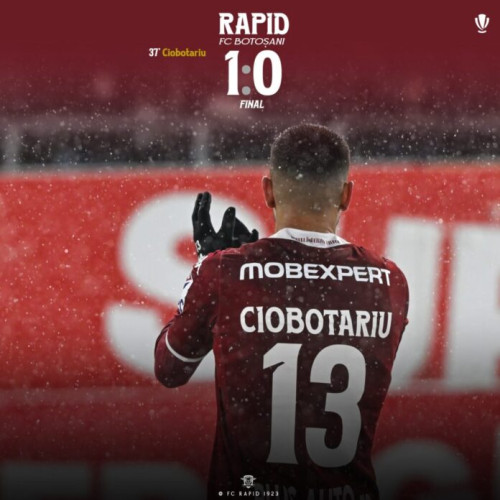 FC Rapid București câștigă împotriva FC Botoșani cu 1-0