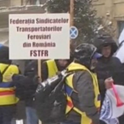 Protest al sindicaliștilor CNAIR împotriva măsurilor guvernamentale