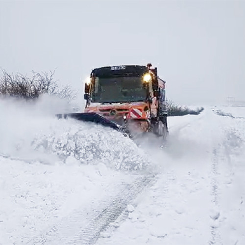 Acțiuni pe drumurile județene din Constanța în condiții de iarnă