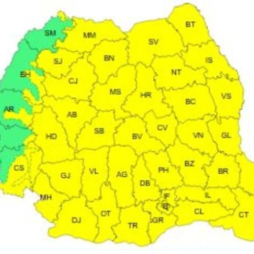 Cod galben de vreme rece în aproape toată România