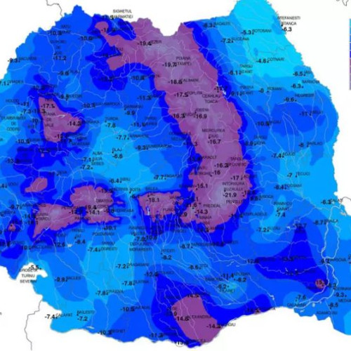 Temperaturi extreme în România, cu avertizări de ger