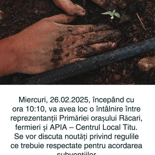 Sprijin pentru agricultori în Răcari