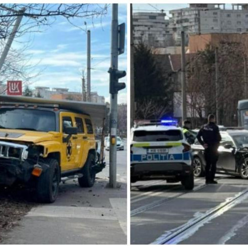 Accident rutier pe strada Plopilor din Cluj-Napoca