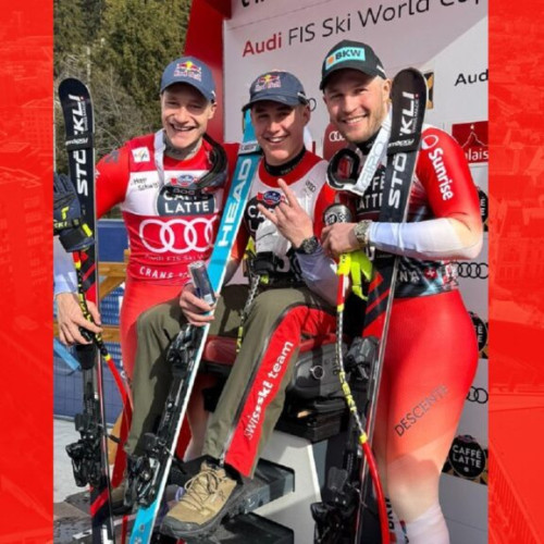 Franjo von Allmen, noul campion mondial la coborare, câștigă la Crans Montana