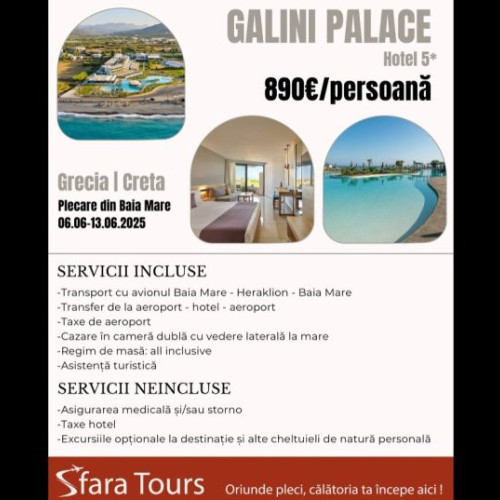 Galini Palace din Creta, destinația perfectă pentru o escapadă de vis
