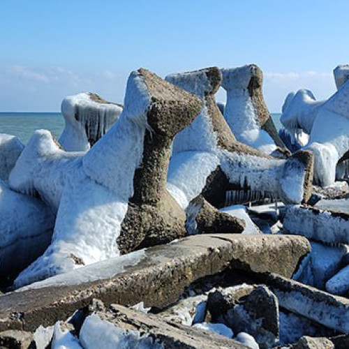 Iarna își face simțită prezența la Mangalia