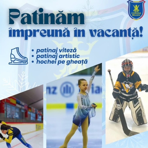 CSM Corona Brașov invită copiii la patinaj gratuit