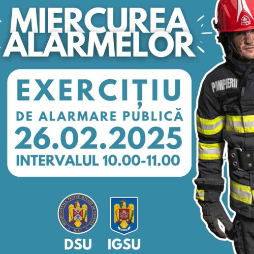 Miercurea alarmelor: exercitiu de alarmare publica pe 26 februarie 2025