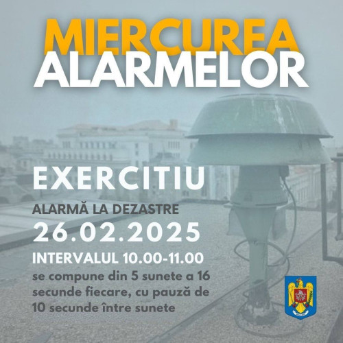 Exercitiul de alarmare publică „Miercurea alarmelor” va avea loc mâine