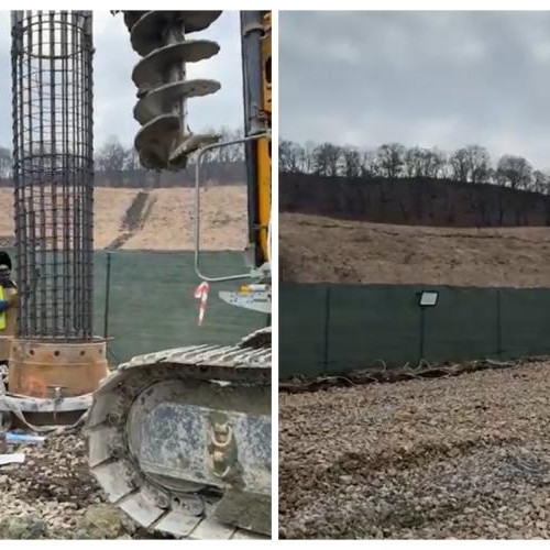 Lucrările de construcție a metroului din Cluj-Napoca avansează cu consolidarea terenului