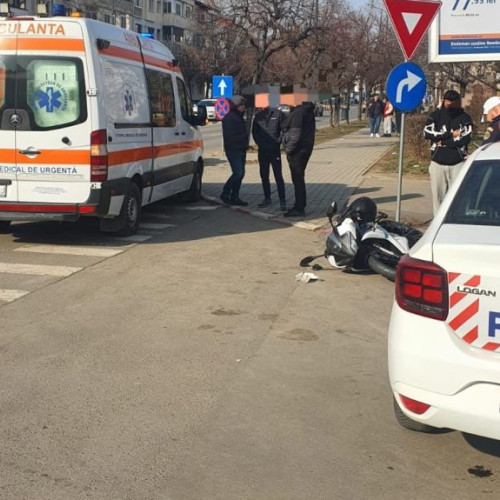 Victimă de 23 de ani, transportată la spital după un accident rutier
