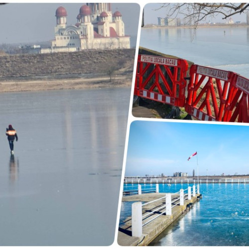 Avertisment pentru bacauanii care vor sa testeze gheata de la Insula de Agrement