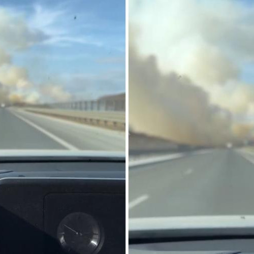 Incendiu de vegetație în comuna Ciurila, judetul Cluj