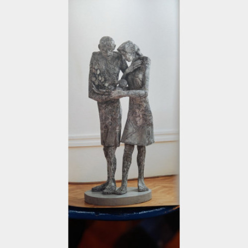 Amplasarea lucrării de artă &quot;Puiul de înger&quot; lângă Catedrala Greco-Catolică din Oradea