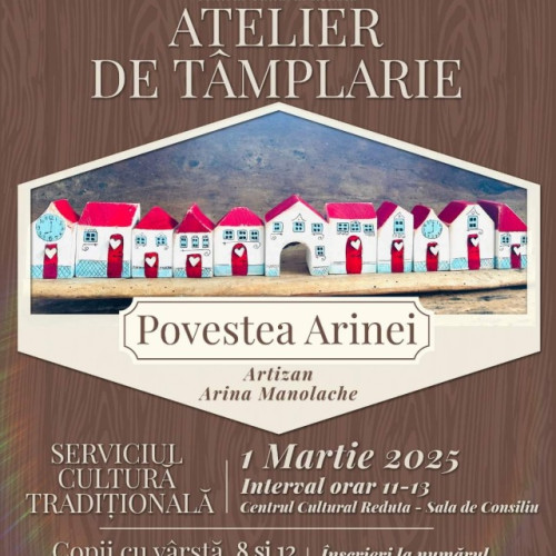 Atelier de tâmplărie pentru copii la Centrul Cultural Reduta