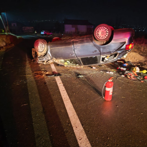 Accident rutier în Manolești Deal: un tânăr de 18 ani a avut nevoie de îngrijiri medicale