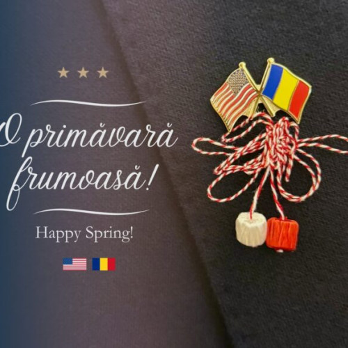 Val de reacții ironice după urarea Ambasadei SUA de Mărțișor