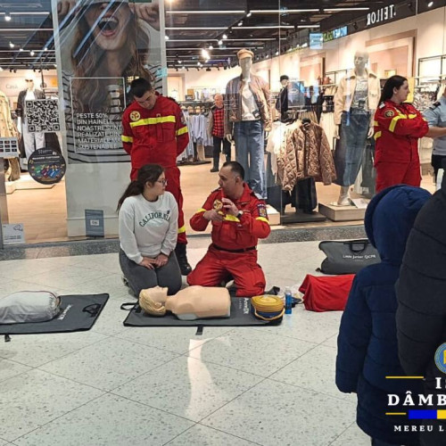 Pompierii din Dâmbovița au instruit cetățenii la Dâmbovița Mall