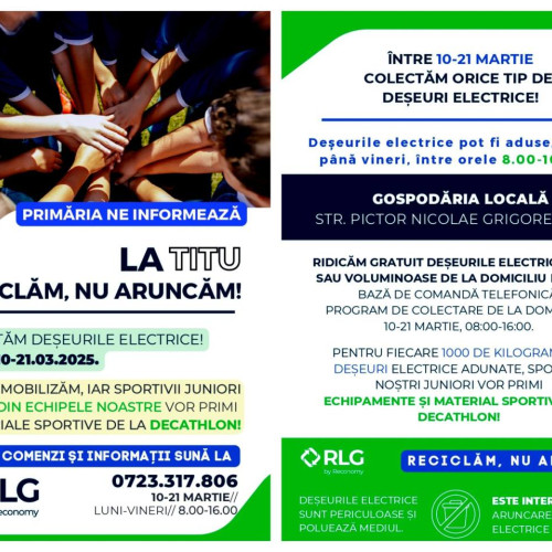 Campanie de colectare a deșeurilor electrice în Titu