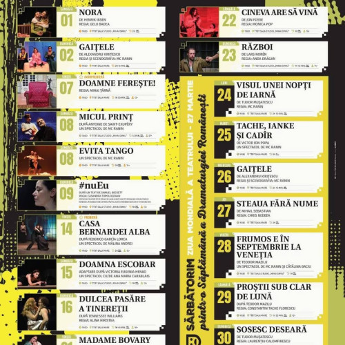 Teatrul Tony Bulandra din Târgoviște oferă o lună bogată în evenimente
