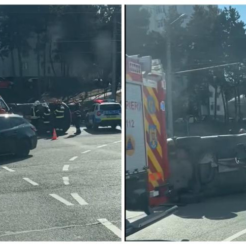 Accident rutier pe strada Bucium din Cluj-Napoca