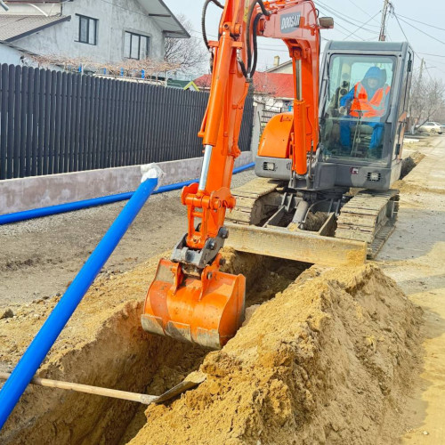 Se extind rețelele de apă-canal în comuna Crevedia