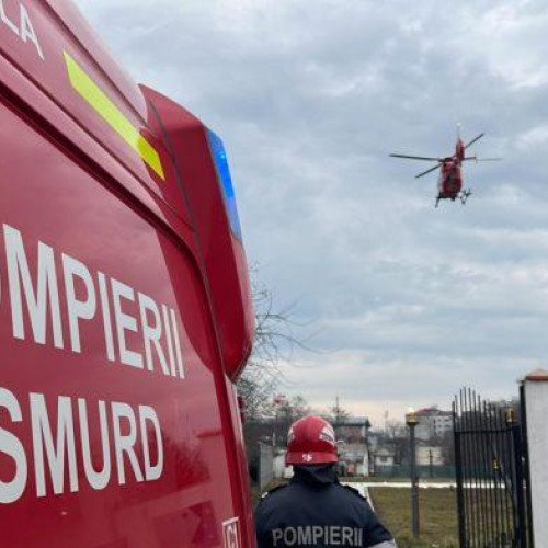 Elicopterul SMURD intervine la Botoșani pentru salvarea unui nou-născut