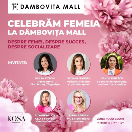 Dâmbovița Mall celebrează femeile de pe 8 martie