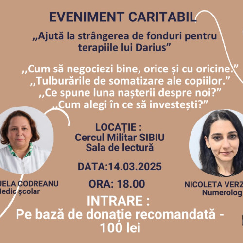 Workshop caritabil dedicat lui Darius la Cercul Militar din Sibiu
