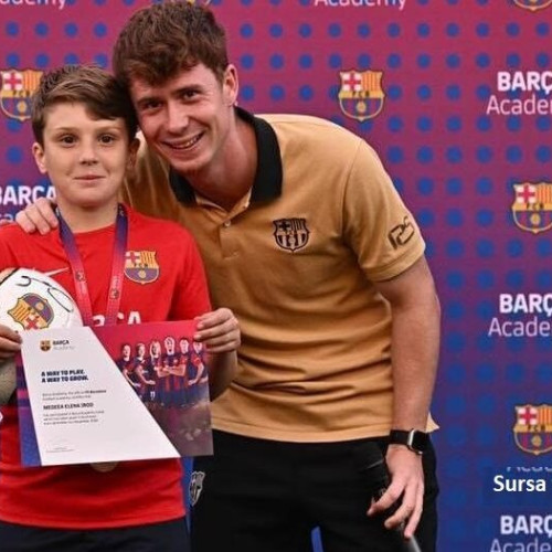 Medeea Irod, singura fată din România la camp-ul de fotbal FC Barcelona