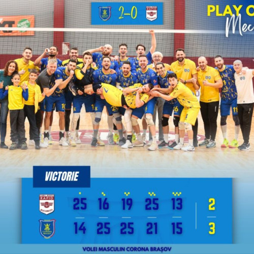CSM Corona Brașov învinge CS Rapid București în play-off-ul Diviziei A1