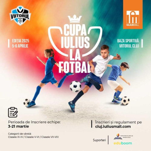 "Cupă Iulius la fotbal" pentru tineri pasionați de sport