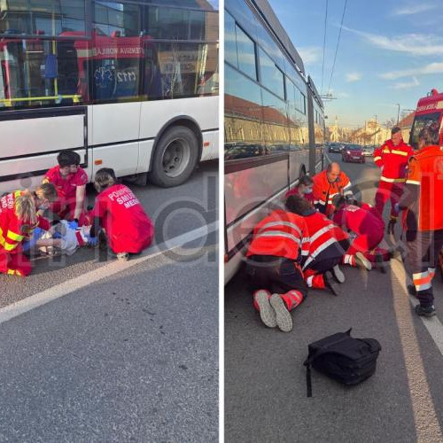 O tânără accidentată de un autobuz pe Bulevardul 21 Decembrie din Cluj-Napoca