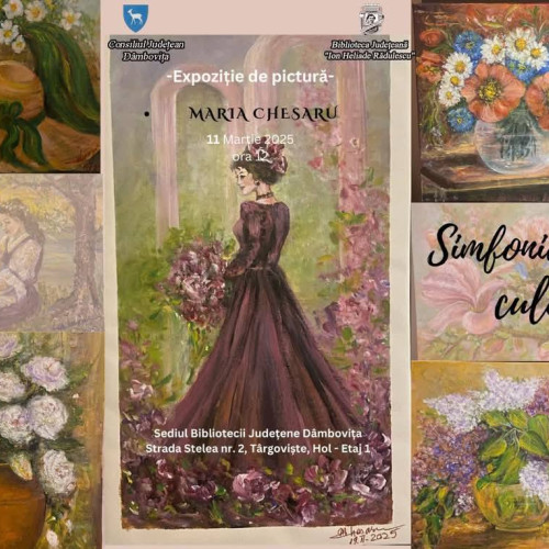 Vernisajul expoziției „Simfonia culorilor” la Biblioteca Județeană Dâmbovița